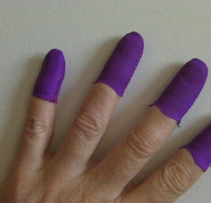 Purple Guitar Fingers